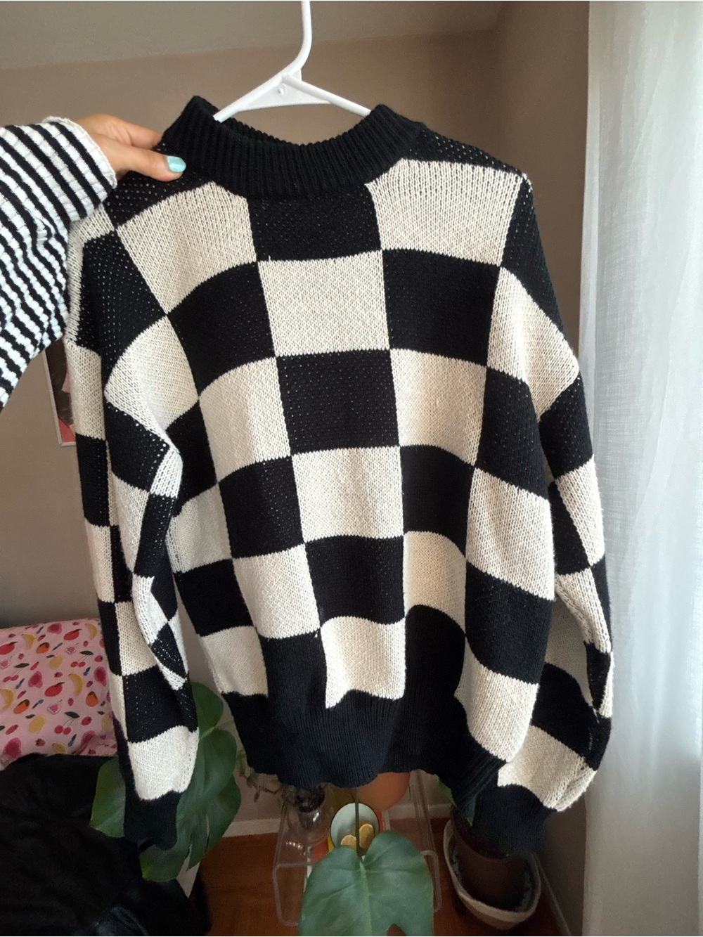 Checkered sweater